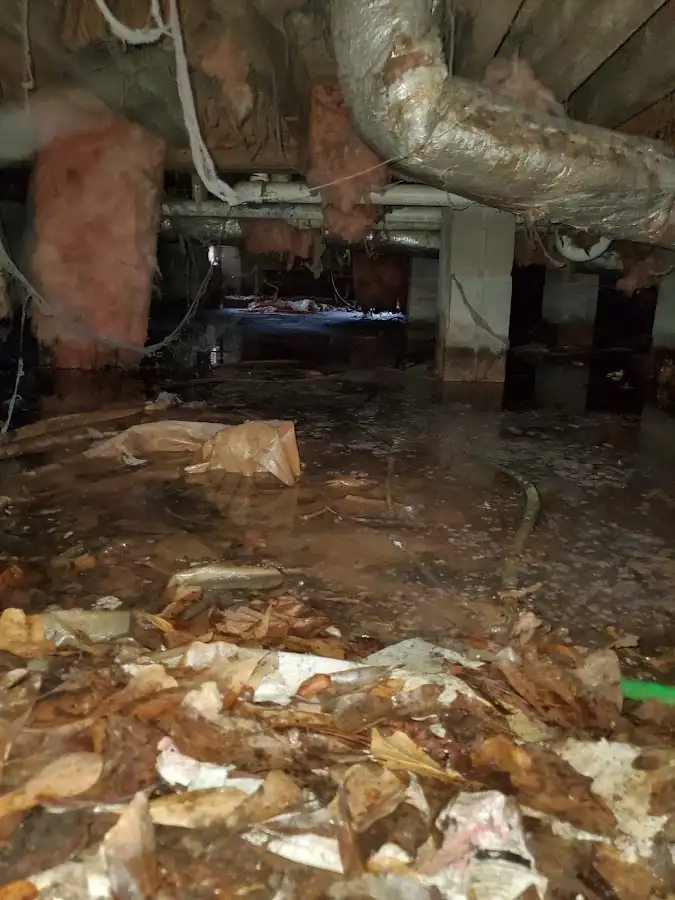 Crawl space flood assessment for Commercial Water Damage Restoration in Snellville
